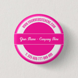 Your Name Website Phone Colours Button Promotional
