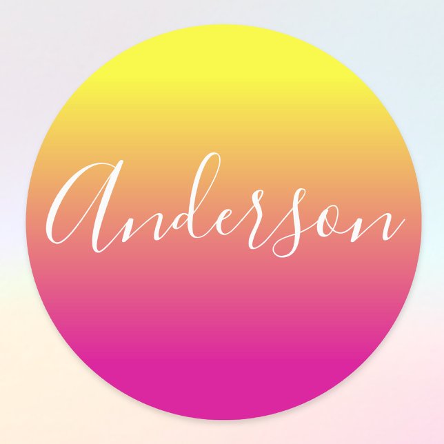 Your Name | White Script on Yellow/Pink Gradient (Creator Uploaded)