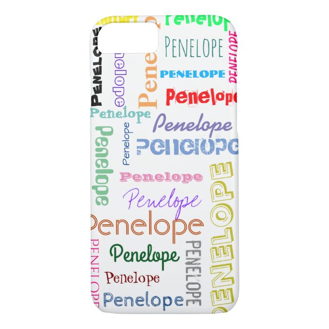 Your Name Word Cloud Fun Fonts Typography Case-Mate iPhone Case (Back)