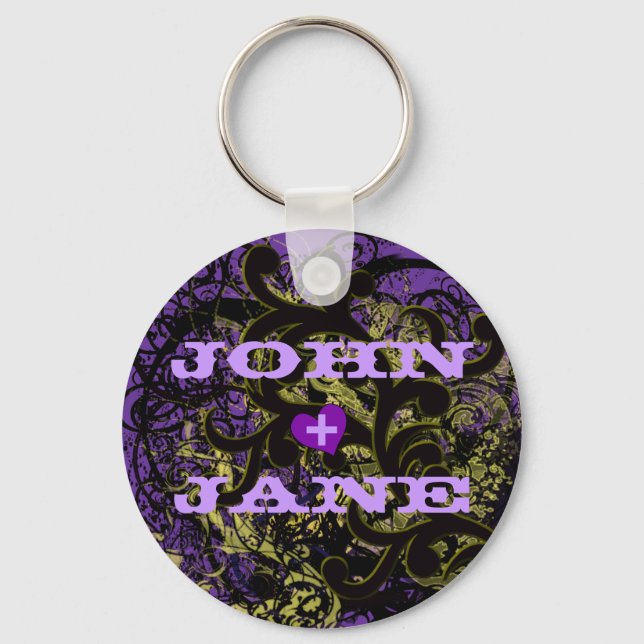 Your Name + Your Honey's Name Keychain (Front)