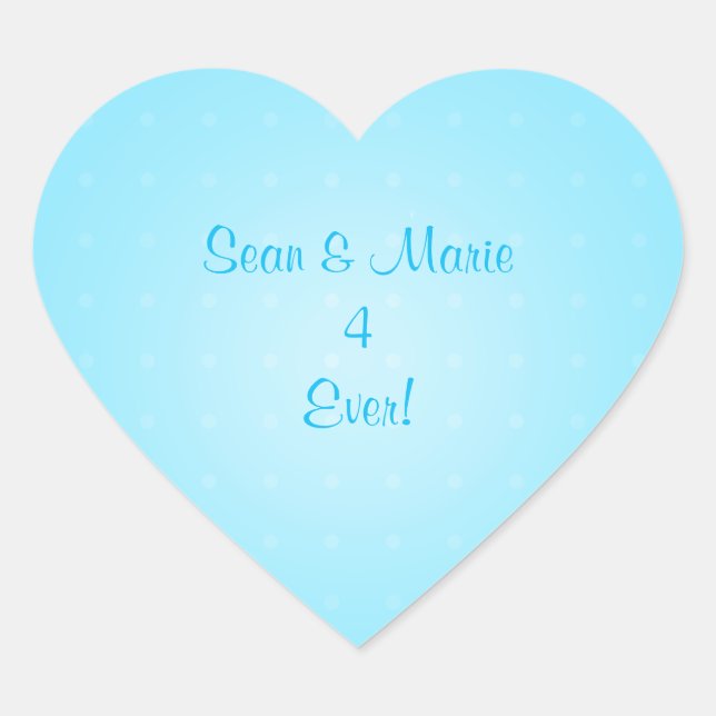 Your Names 4 Ever Heart Stickers - Blue (Front)