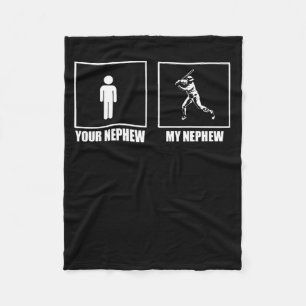 Your Nephew My New Phew Baseball  Fleece Blanket