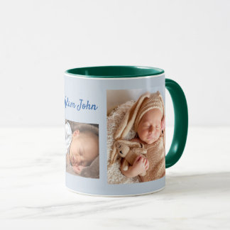 Your New Baby Boy Photos Personalized Custom Text Mug