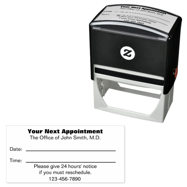 Your Next Appointment Reminder Template for Doctor Self-inking Stamp (In Situ)