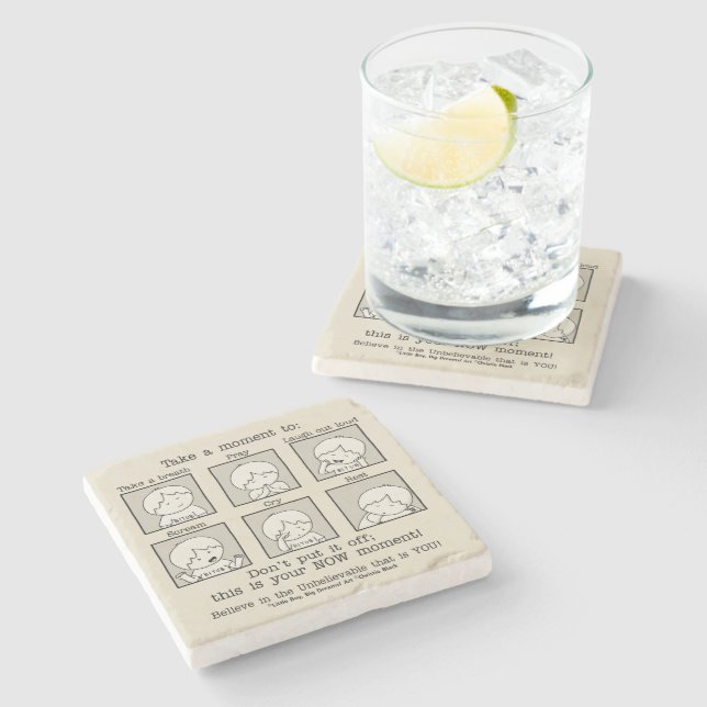 Your NOW Moment Stone Coaster (Side)