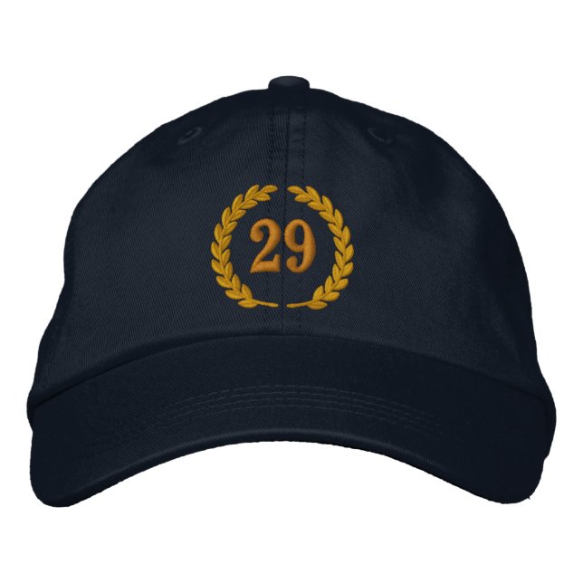 Your Number Year Age Embroidery Embroidered Cap (Front)
