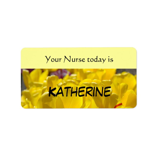 Your Nurse today is Nurses Name label stickers (Front)