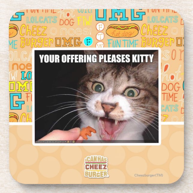 Your Offering Pleases Kitty Coaster (Front)