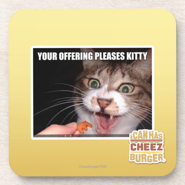 Your Offering Pleases Kitty Coaster (Front)