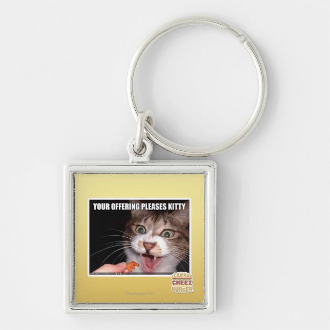 Your Offering Pleases Kitty Keychain (Front)