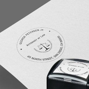 Your office logo Lawyer scales of justice Self-inking Stamp