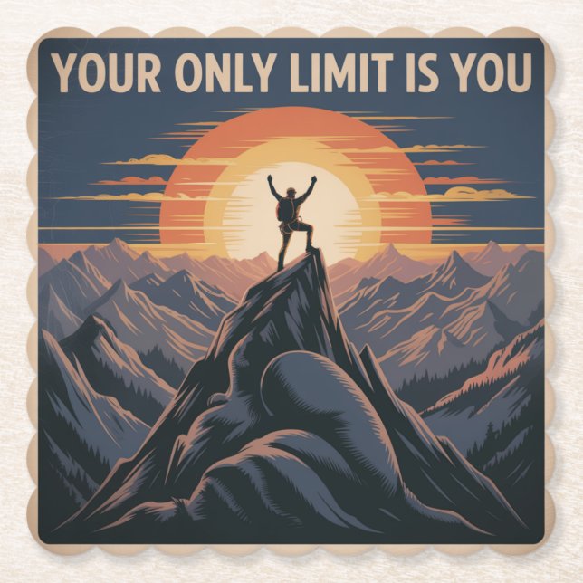 Your Only Limit Is You Paper Coaster (Front)