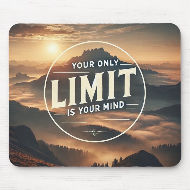 Your Only Limit Is Your Mind – Motivational Mouse Pad (Front)