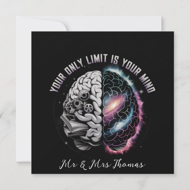 Your Only Limit is Your Mind: Motivational Quote t Invitation (Front)