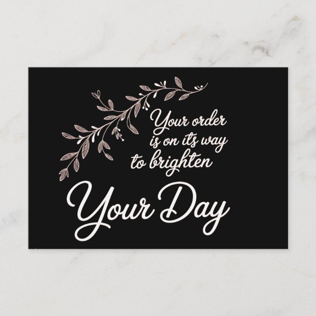 Your Order is On Its Way Flat Thank You Card (Front)