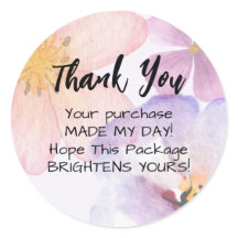 Your Order Made My Day Pastel Watercolor Flower
