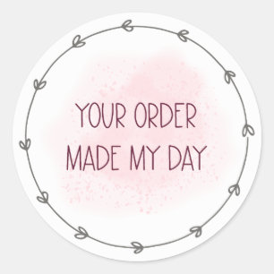 Your Order Made My Day Sticker