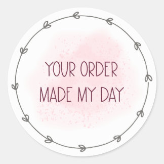 Your Order Made My Day Sticker