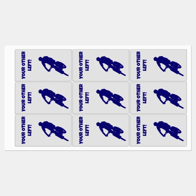 Your Other Left Cyclist stickers (Sheet)