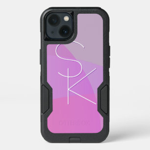 Your Overlapping Initials   Modern Pink Geometric