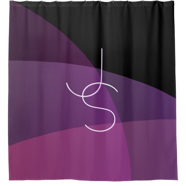 Your Overlapping Initials | Modern Purple & Pink (Front)