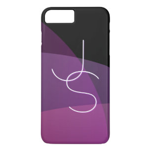 Your Overlapping Initials   Modern Purple & Pink Case-Mate iPhone Case
