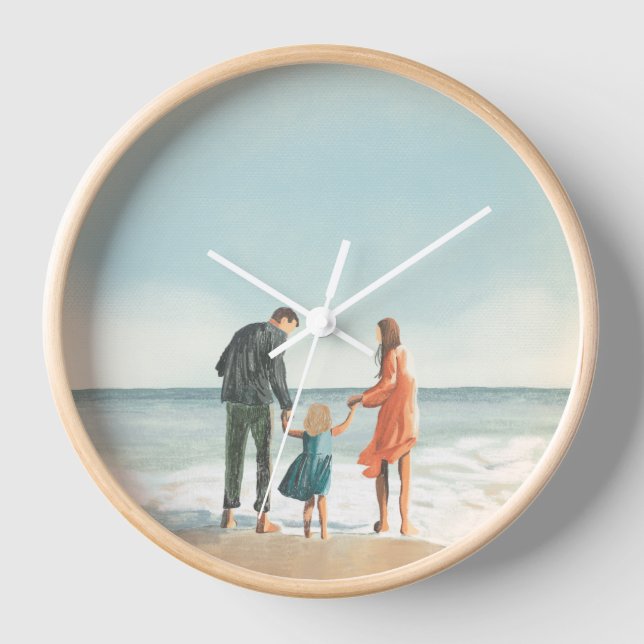 Your Own Artwork | Upload Your Painting Drawing Clock (Front)