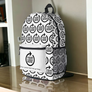 Your Own Business Logo Personalized Custom Pattern Printed Backpack
