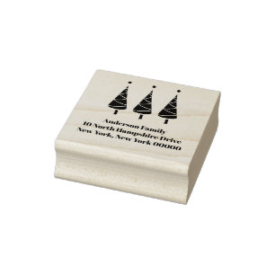 Your Own Christmas Tree Return Address Rubber Stamp
