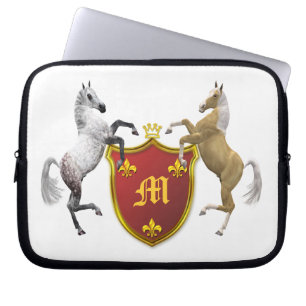 Your own coat of arms monogram laptop sleeve