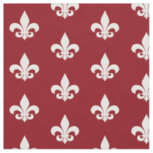 Your Own Color, White Fleur-de-lis design fabric