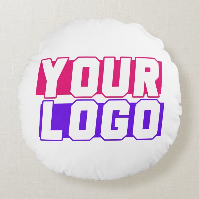 Your Own Company Logo Round Pillow (Front)
