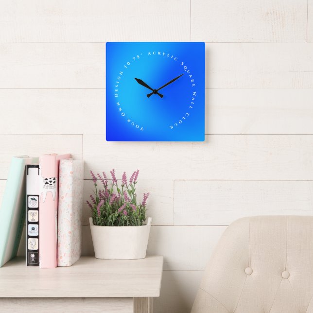 Your Own Creation 10.75" Acrylic Square Wall Clock (Reading Room)
