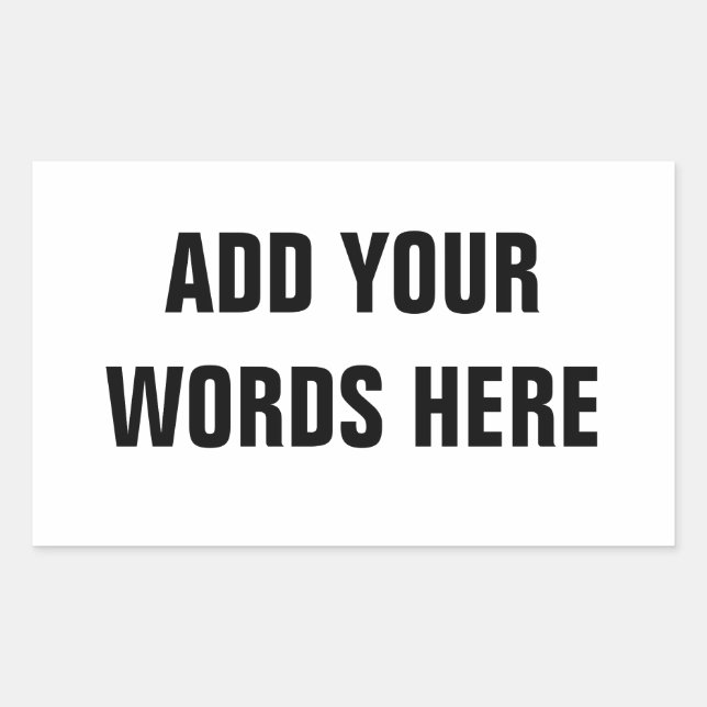 Your Own Customized Words Sticker (Front)