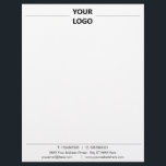 Your Own Design Business Logo Letterhead Template<br><div class="desc">Custom Fonts and Colours - Design Your Own Personalized Business Letterhead with Logo - Add Your Logo - Image - Photo or QR Code , Text - Address and Contact Information / More - Resize and move or remove with Customization Tool - Choose fonts / size / colour ! Good...</div>