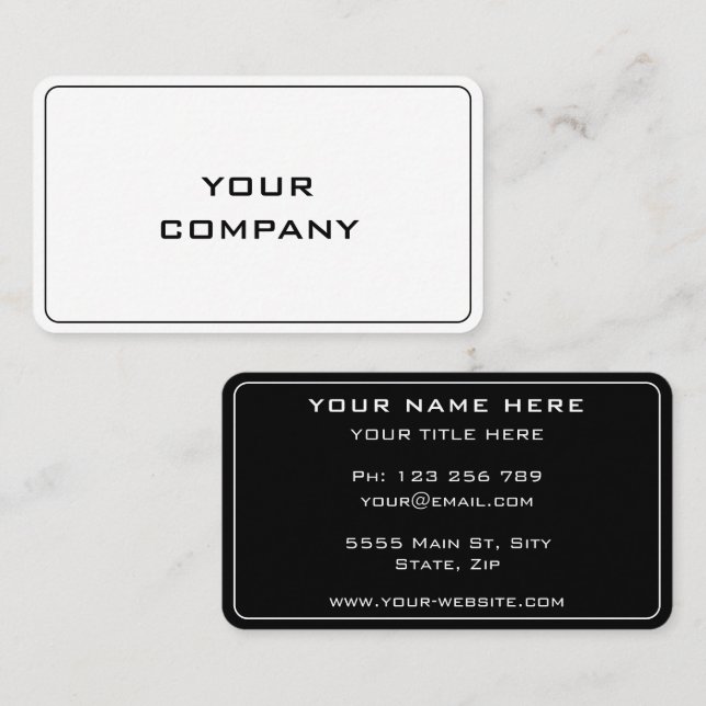 Your Own Design Colours and Fonts Business Card (Front/Back)