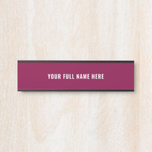 Your Own Design Colours and Fonts Name Door Sign