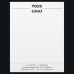 Your Own Design Custom Company Letterhead Template<br><div class="desc">Choose Colours and Fonts - Design Your Own Personalized Your Business Letterhead with Logo - Add Your Logo - Image or QR Code - Photo / Name - Company / Address / Contact Information / More - Resize and move or remove and add elements / image with Customization tool. Choose...</div>