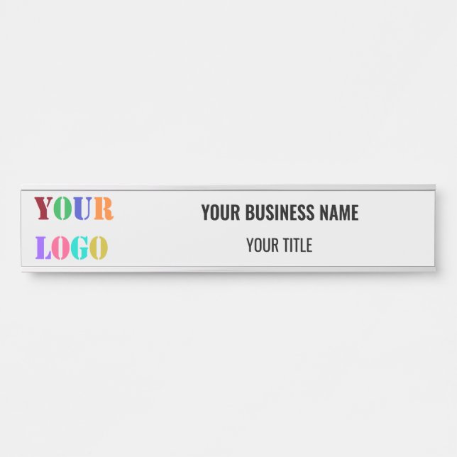 Your Own Design Custom Company Logo and Name Info Door Sign (Front)
