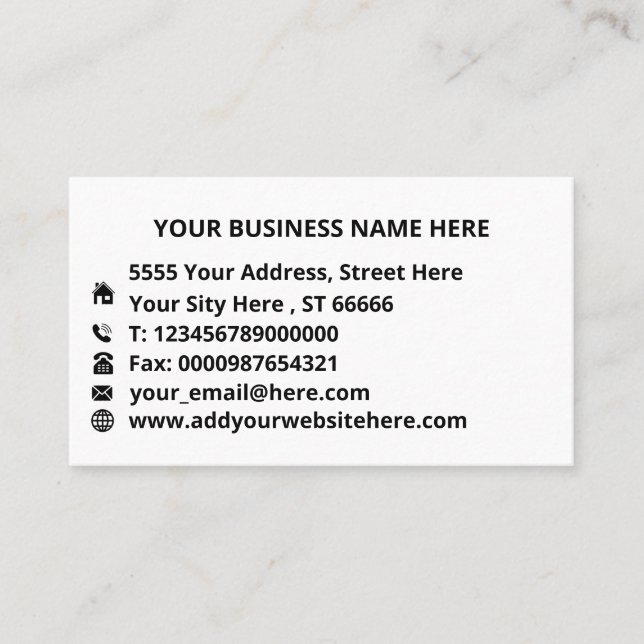 Your Own Design Personalized Business Card (Front)