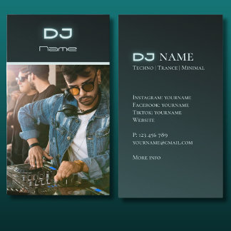 Your own DJ photo Business Card