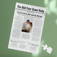 Your Own Front Page News Story Photo Personalized
