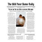 Your Own Front Page News Story Photo Personalized