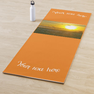 Your Own Image & Text on orange Yoga Mat