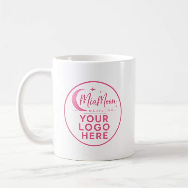 YOUR OWN LOGO COFFEE MUG (Personalize it) (Left)