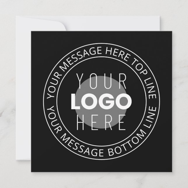 Your Own Logo & Customizable Circular Text Card (Front)