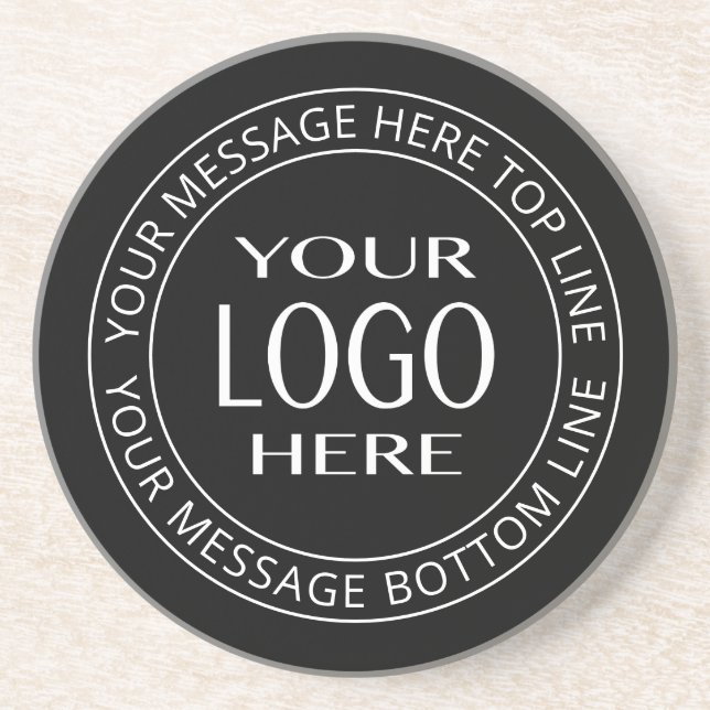 Your Own Logo & Customizable Circular Text Coaster (Front)