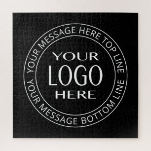 Your Own Logo & Customizable Circular Text Jigsaw Puzzle