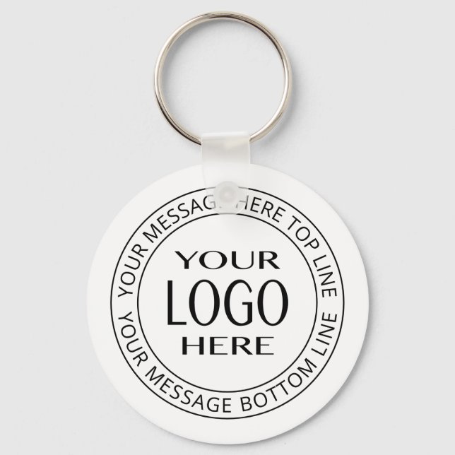 Your Own Logo & Customizable Circular Text Keychain (Front)