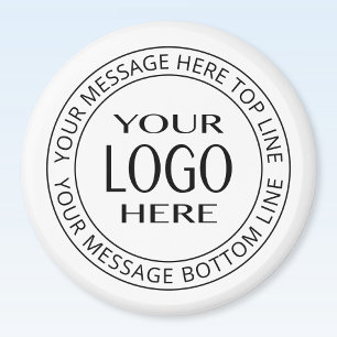Your Own Logo & Customizable Circular Text Magnet